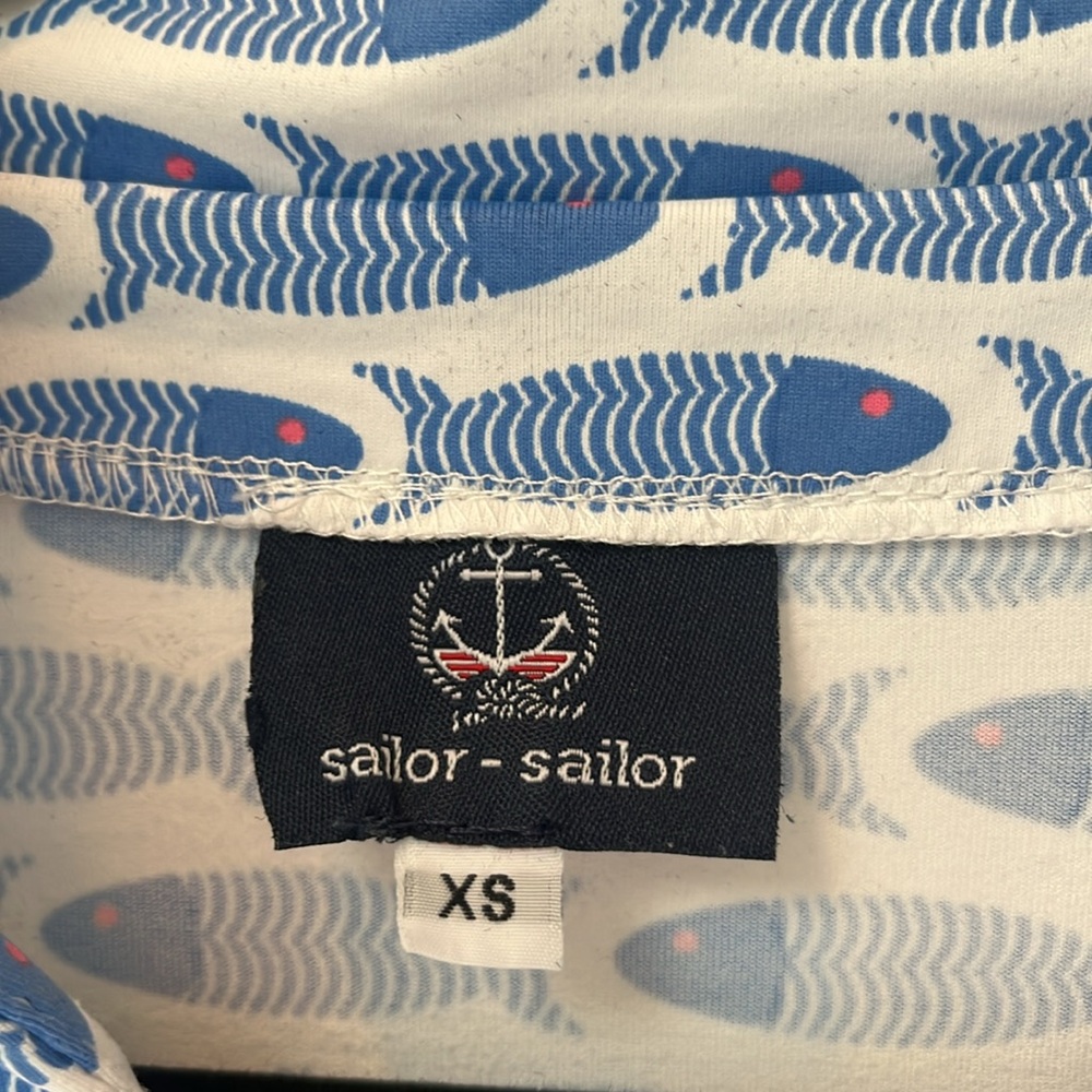 sailor-sailor tropical fish sleeveless dress - Sz XS - NWOT - Picture 2 of 4